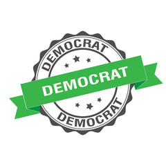 Democrat stamp illustration