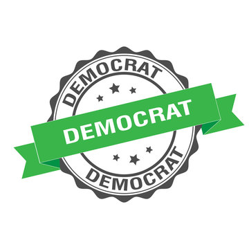 Democrat stamp illustration