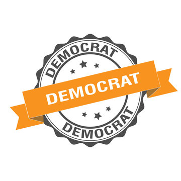 Democrat stamp illustration