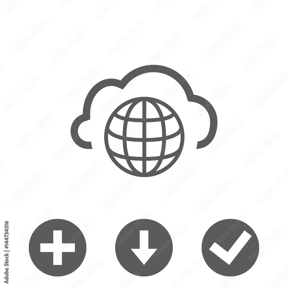 Wall mural web icon stock vector illustration flat design
