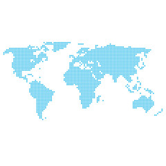 Fototapeta na wymiar World map made of dots