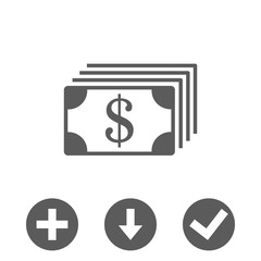 Obraz premium dollar money icon stock vector illustration flat design