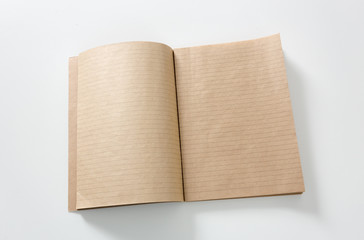 Notebook on a white background