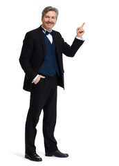 Man presenting copy space