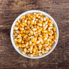 corn kernels / Porcelain bowl with corn kernels