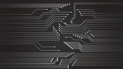 High tech circuit board vector background. Vector