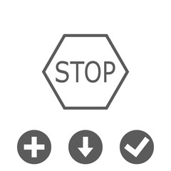 stop icon stock vector illustration flat design