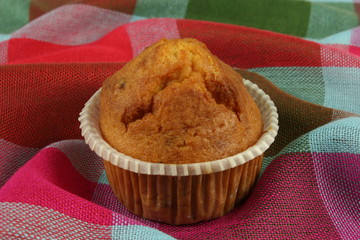 Chocolate muffin closeup