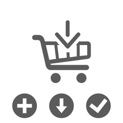 shopping cart icon stock vector illustration flat design