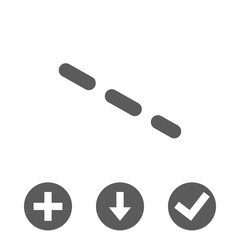 dash-dotted line icon stock vector illustration flat design