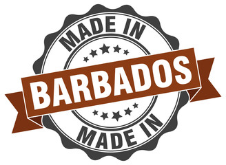 made in Barbados round seal