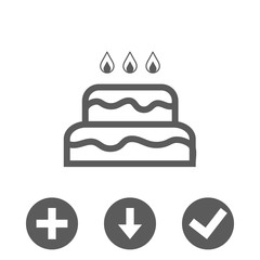 cake with candles icon stock vector illustration flat design