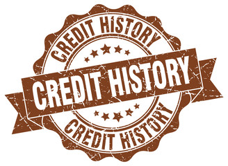 credit history stamp. sign. seal