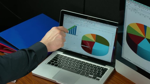 Office Worker Analising Data