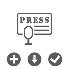 press icon stock vector illustration flat design