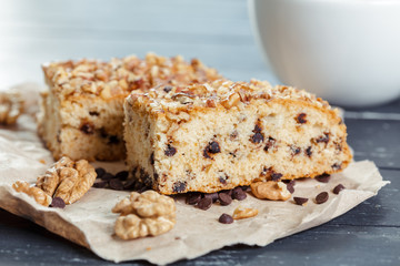 cake on old wooden background