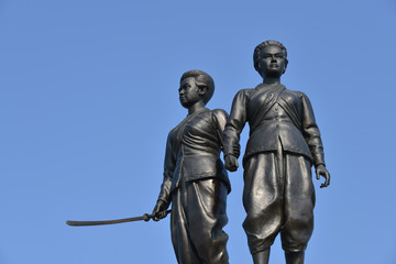Two Heroines Monument is a memorial statue of the heroines Thao Thep Kasattri and Thao Sri Sunthon, who rallied islanders in 1785 to repel Burmese invaders.