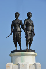 Two Heroines Monument is a memorial statue of the heroines Thao Thep Kasattri and Thao Sri Sunthon, who rallied islanders in 1785 to repel Burmese invaders.