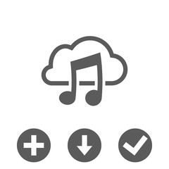 Fototapeta premium music upload download to the cloud icon stock vector illustration flat design