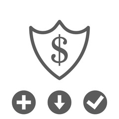 protection money icon stock vector illustration flat design