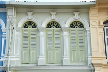Phuket Old Town Colorful Sino Portuguese Style Building