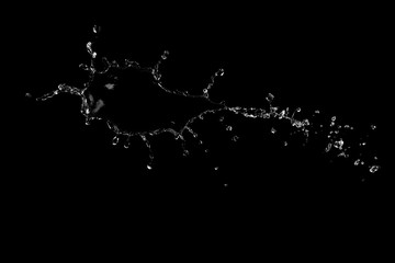Obraz premium Water splash on black background