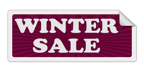 Winter sale speech bubble label or sign