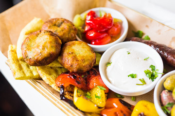 Grilled Vegetables with Fresh Green Olives
