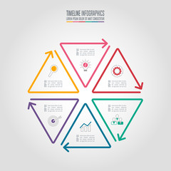 infographic design business concept with 6 options.