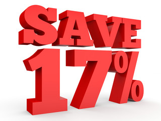 Seventeen percent off. Discount 17 %.