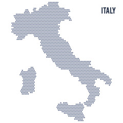 Fototapeta na wymiar Vector hexagon map of Italy isolated on white background