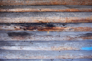 Obraz premium background texture of wooden planks logs bark