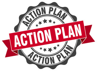 action plan stamp. sign. seal