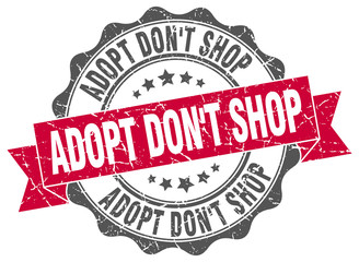 adopt don't shop stamp. sign. seal