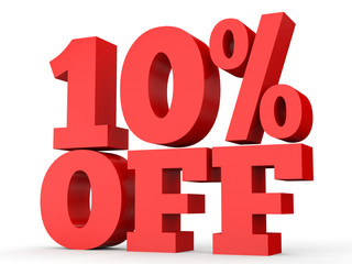 Ten percent off. Discount 10 %.