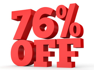 Seventy six percent off. Discount 76 %.