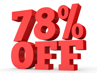 Seventy eight percent off. Discount 78 %.