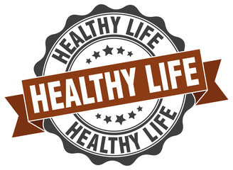 healthy life stamp. sign. seal