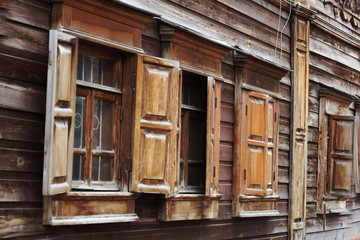 Windows with shutters for the background