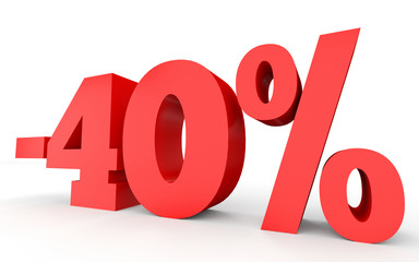 Minus forty percent. Discount 40 %.