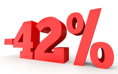 Minus forty two percent. Discount 42 %.