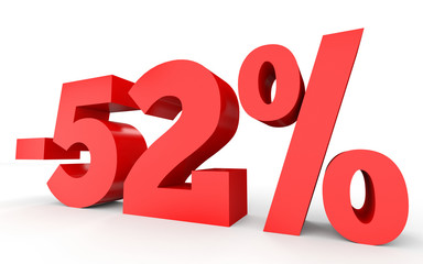 Minus fifty two percent. Discount 52 %.