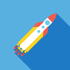 StartUp rocket icon. Business concept. Flat Vector illustration.