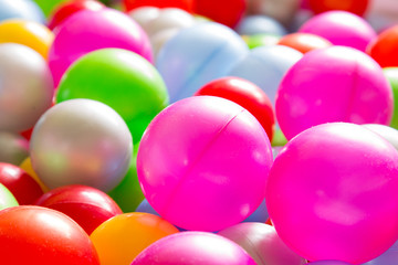 Multicolored plastic balls
