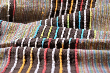 Textile and industry concept - abstract fabric background; close up.