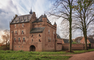 The backside of Doorwerth Castle in The Netherlands