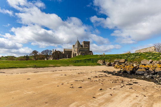 Inchcolm abbey on island near Edinburgh, Scotland
