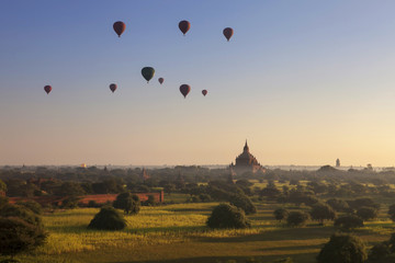 A thousand pagodas in Bagan, Myanmar