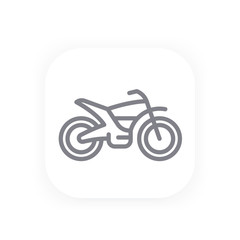 offroad bike line icon, motorcycle vector pictogram