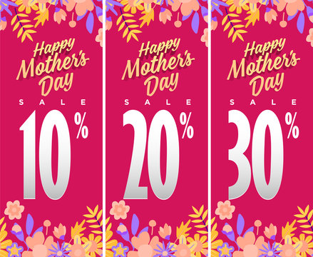 Mothers day offers banners, specials discounts and offers